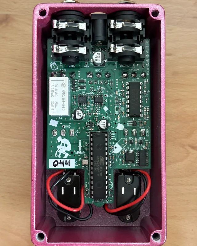 Circuit board inside the Hat Man Delay