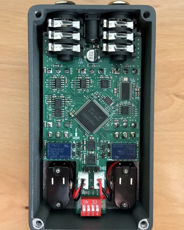 Circuit board inside the You Need to Wake Up pedal